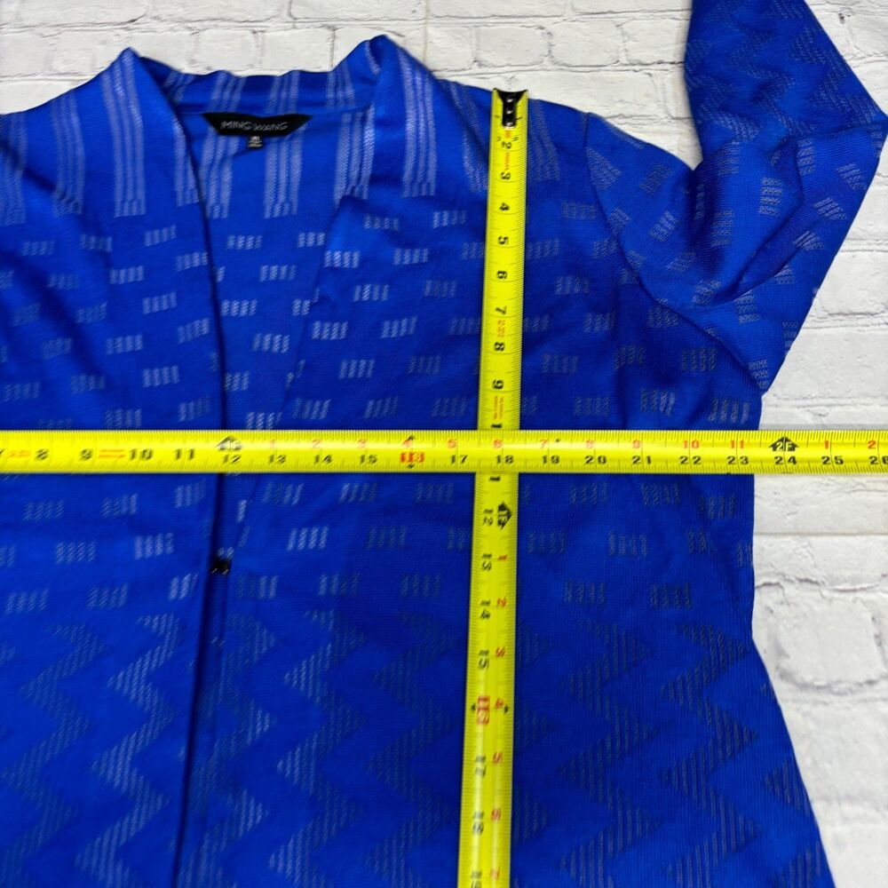 Ming Wang Women 3/4 Sleeve Cardigan Sweater Jacket Size XL X-Large Blue D092 -20 - Picture 3 of 16